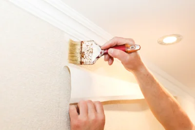 Pose de papier peint à Châtel-Guyon — revêtements muraux et toiles de verre
